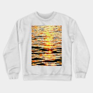 sunset glistening on water Crewneck Sweatshirt